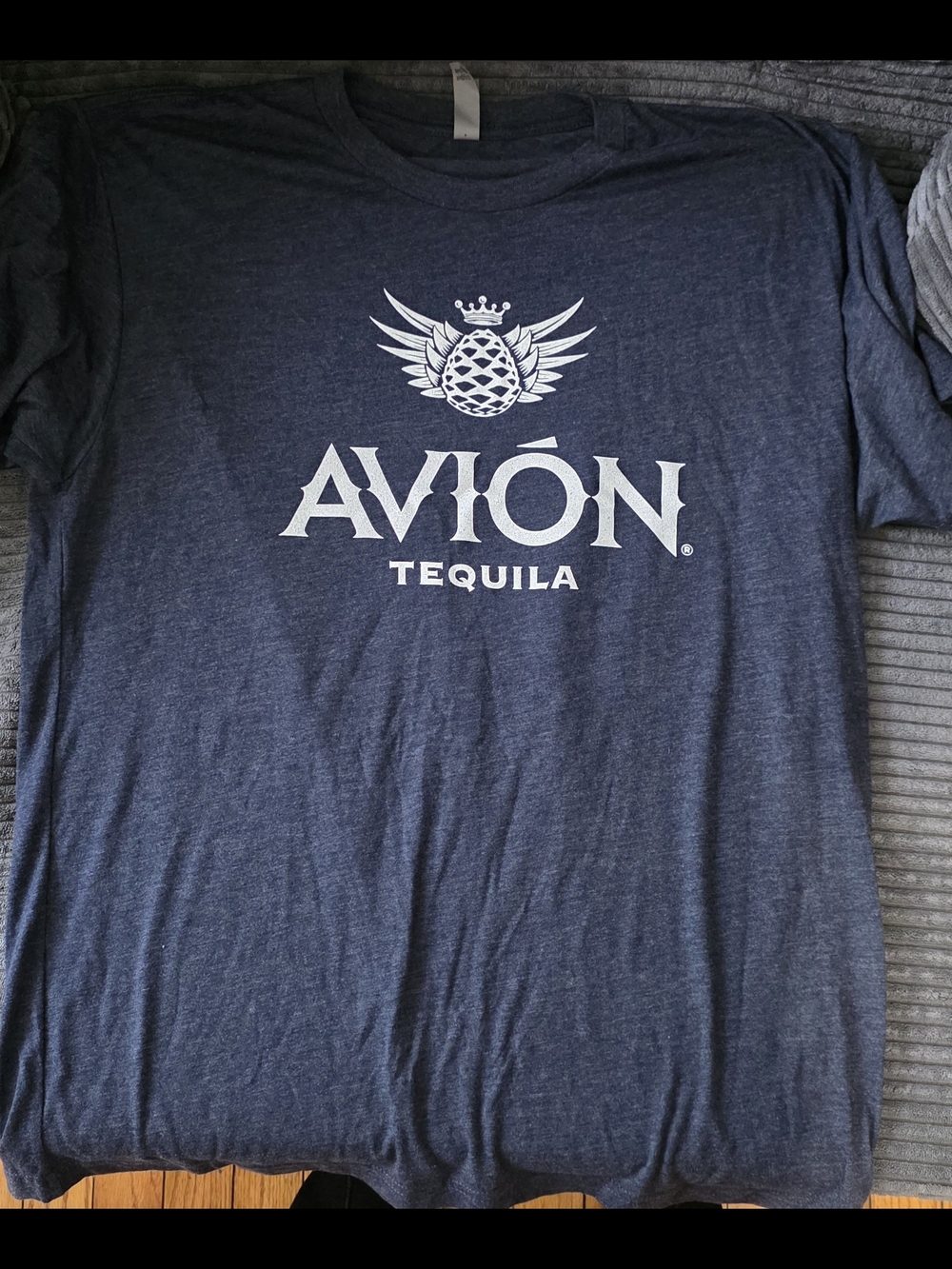 Next Level Apparel Navy Blue Avion Tequila Logo T-Shirt